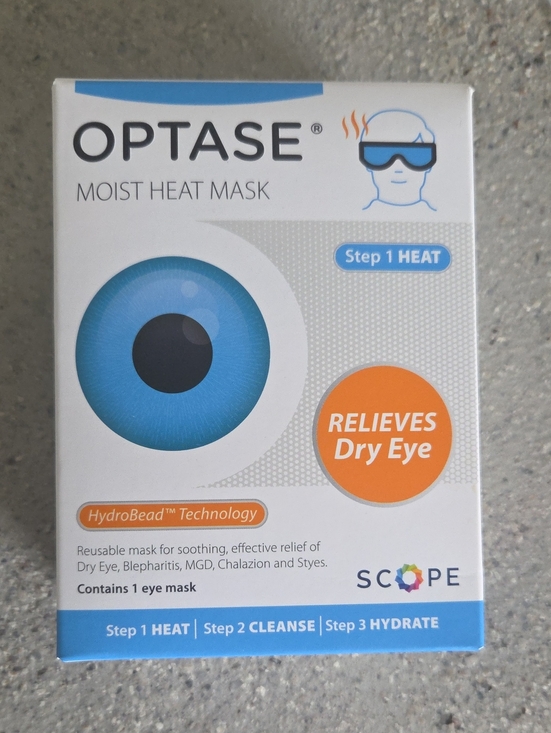 Optase Other - OPTASE Moist Heat Mask - Relieves Dry Eye Mask,  New In Box